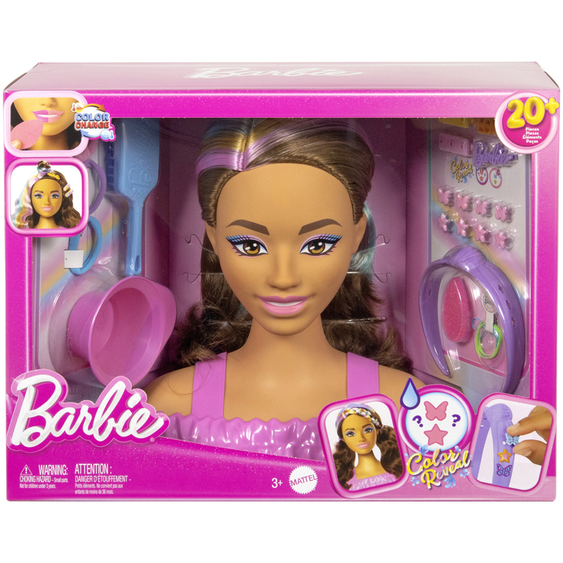 Tête à coiffer brune Barbie