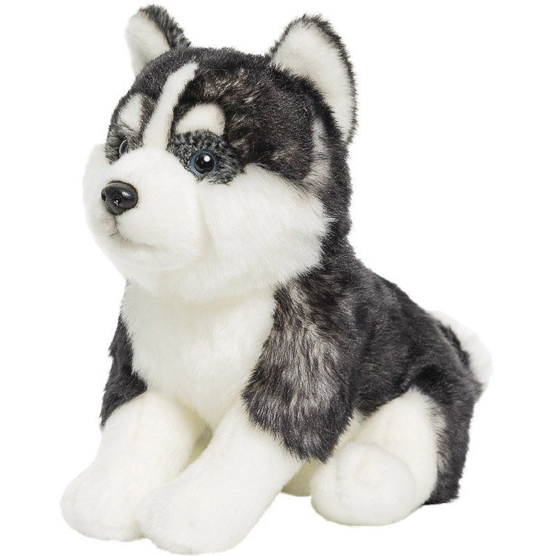 Peluche 30 cm pomsky assis