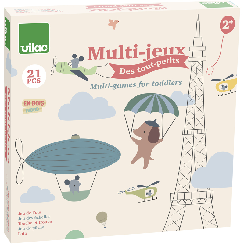 Coffret bois multi jeux betz