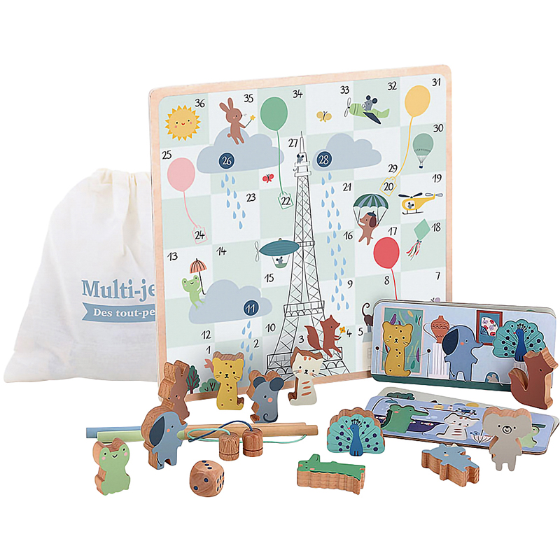Coffret bois multi jeux betz