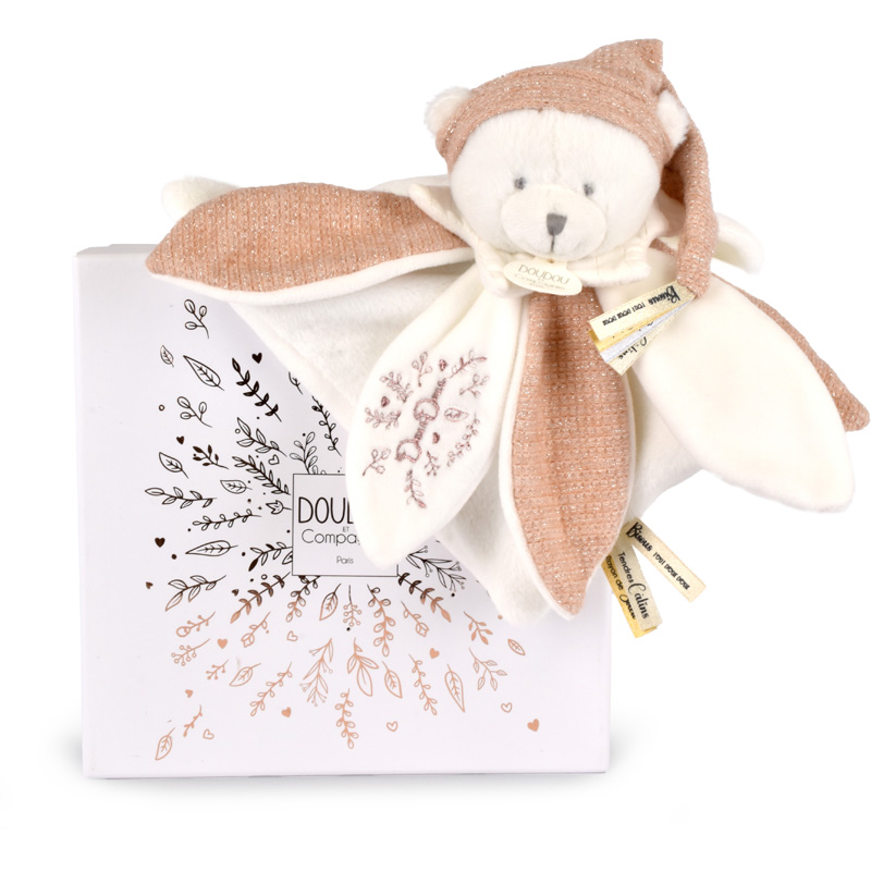 Doudou ours rose collector