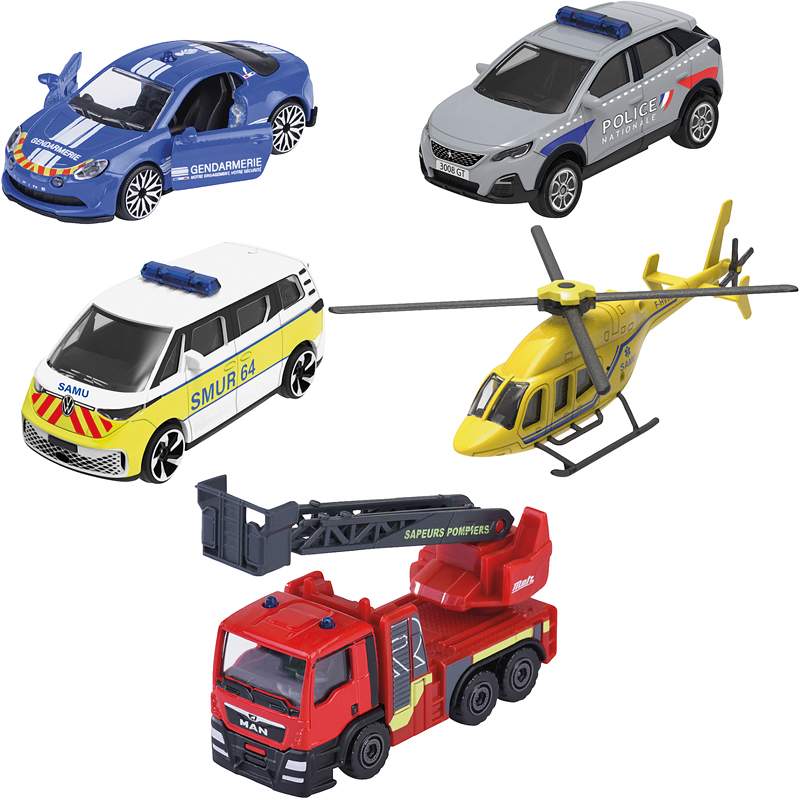 Pack 5 véhicule 1/64 majo sos