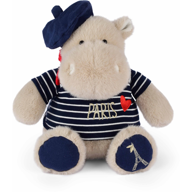 Peluche 28 cm hippo beret