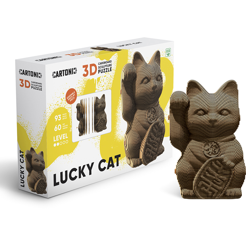 Puzzle 3d chat porte bonheur