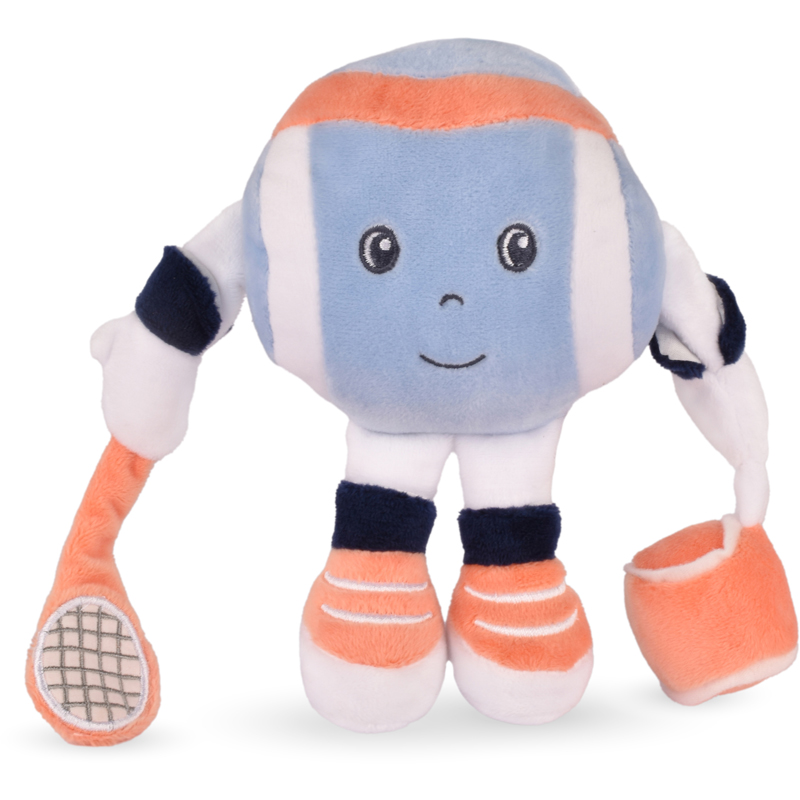 Peluche m balle bleu
