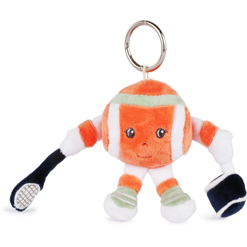 Porte clé mme balle corail