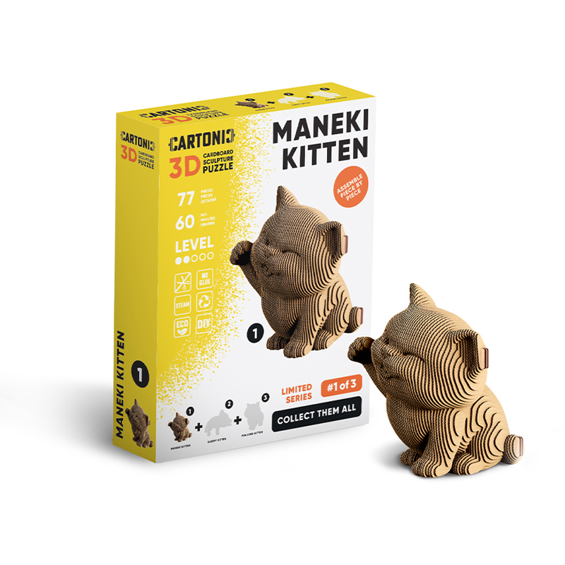 Puzzle 3d chaton maneki