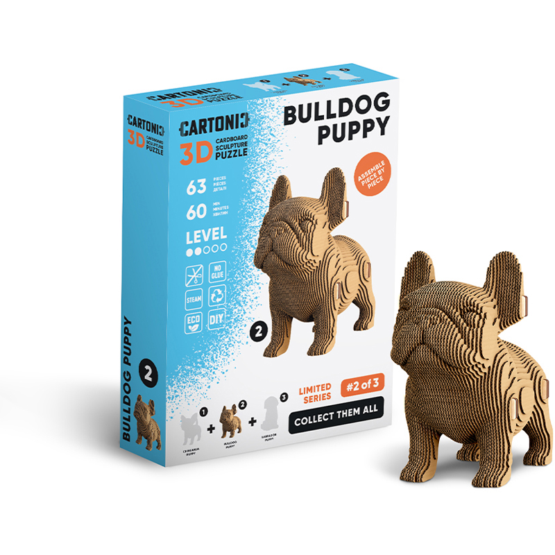 Puzzle 3d chiot bulldog