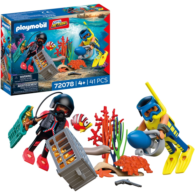 Playmobil City Action 72078 - Policiers plongeurs et trésor