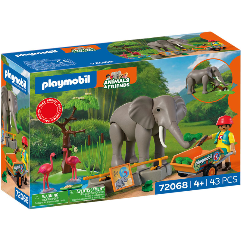 Playmobil Animals And Friends 72068 - Elephants + soigneur animalier