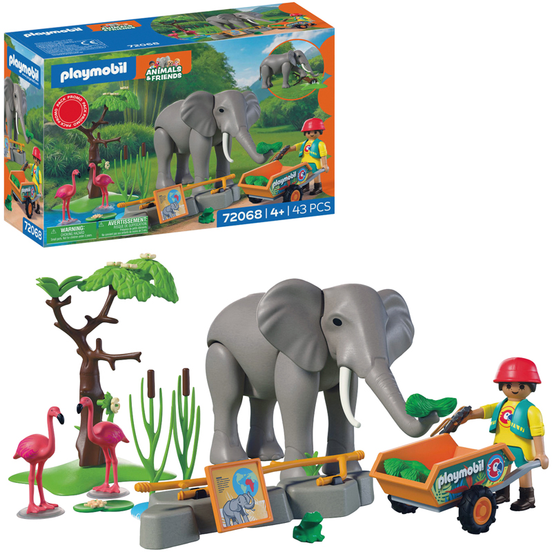 Playmobil Animals And Friends 72068 - Elephants + soigneur animalier