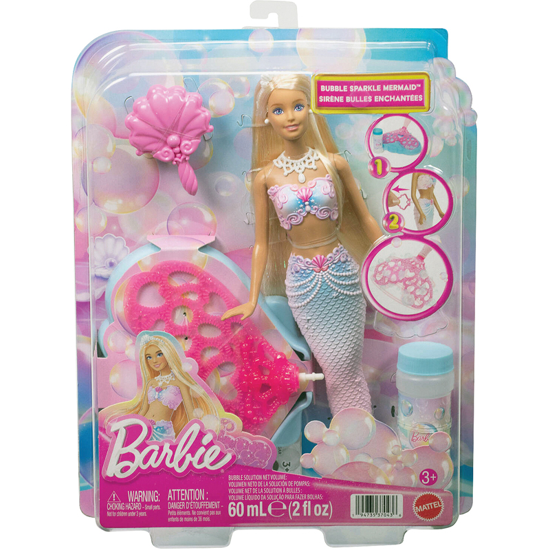 Poupée sirène bulles magiq Barbie