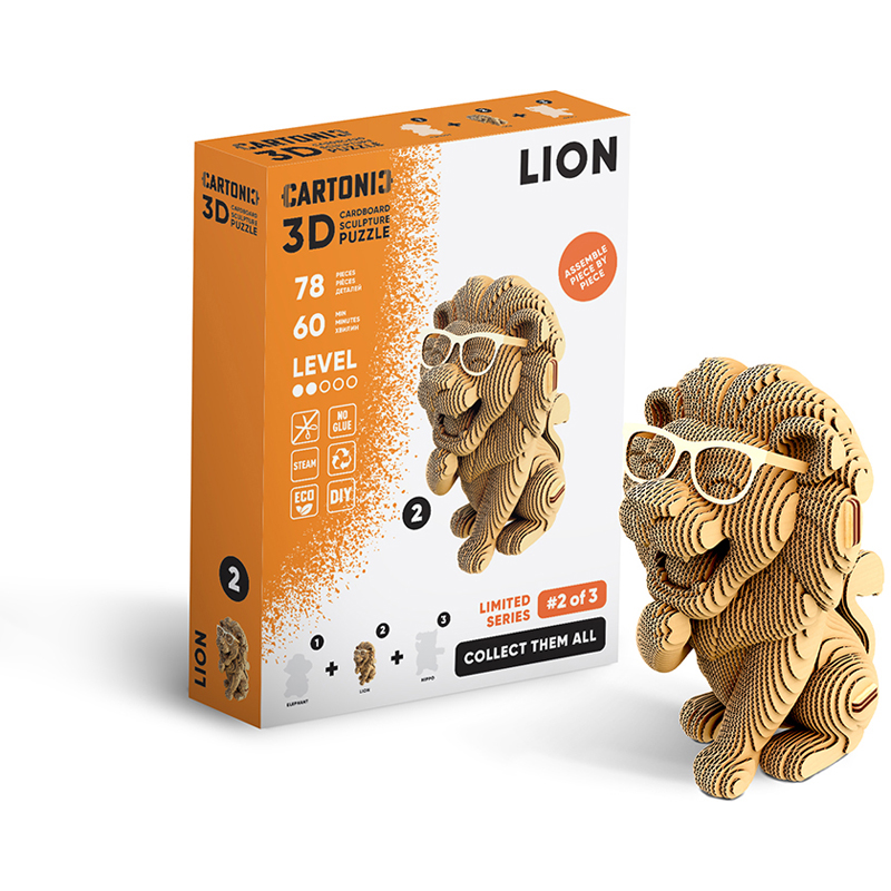 Puzzle 3d 78 pièces lion