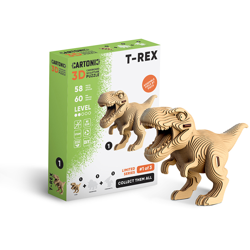 Puzzle 3d 58 pièces t rex