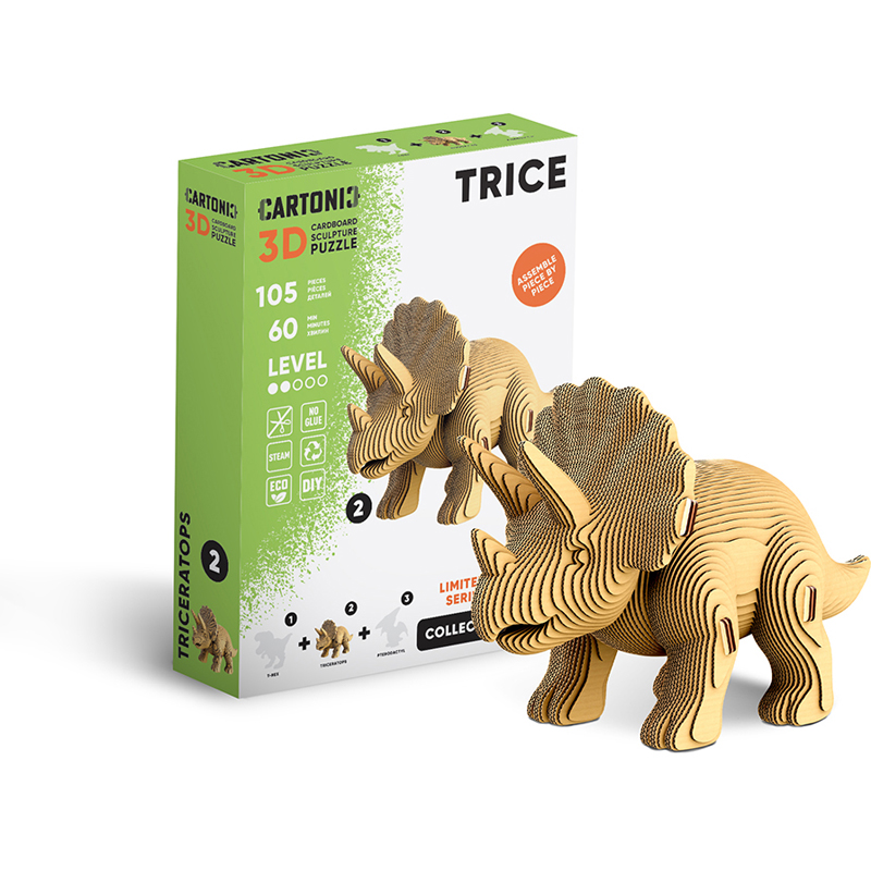 Puzzle 3d 105 pièces triceratops