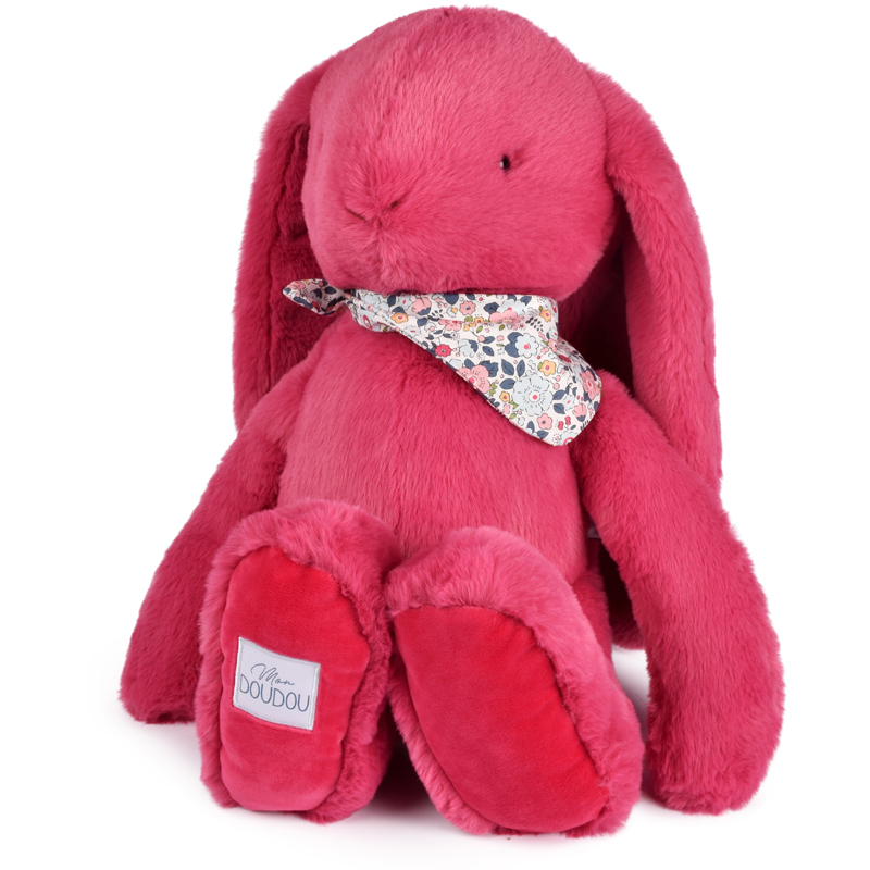 Peluche 50 cm lapin fuchsia