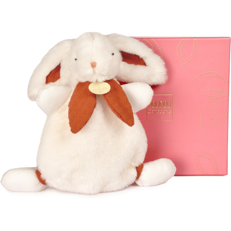 Doudou lapin terracotta