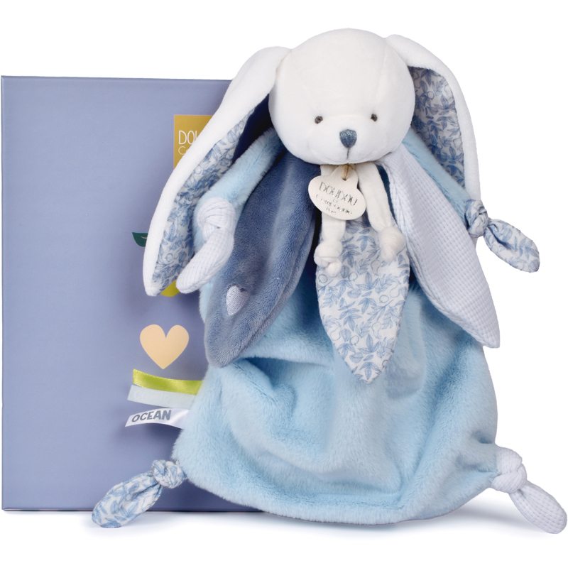 Doudou lapin coeur ocean