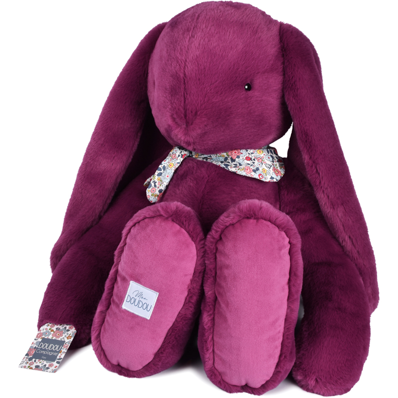 Peluche 70 cm lapin prune