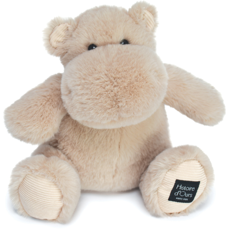 Peluche 25 cm hippo beige