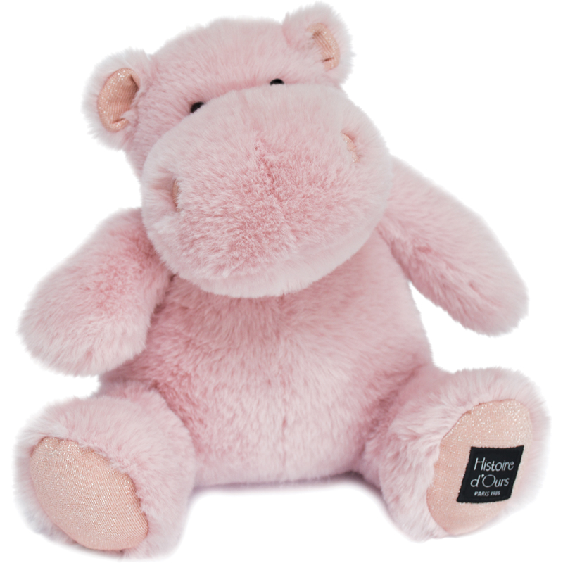 Peluche 25 cm hippo rose