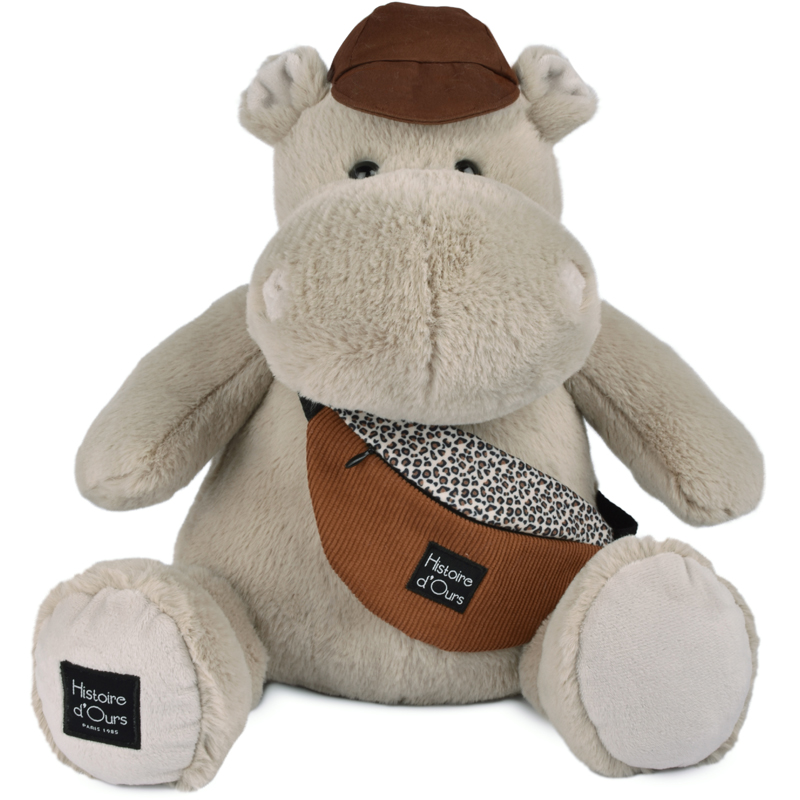 Peluche 38 cm hippo beige