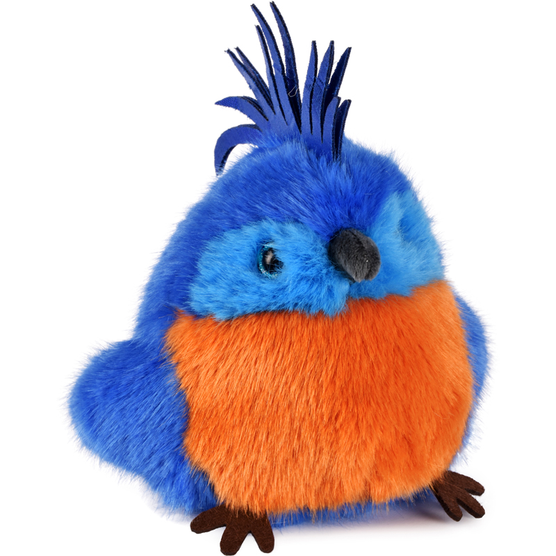 Peluche perroquet bleu royal
